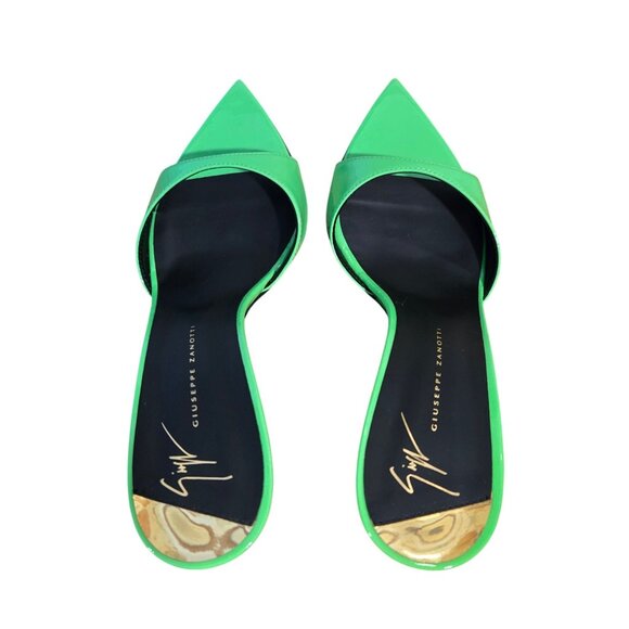 Giuseppe Zanotti Green Patent Leather Stiletto Sandal Italy 38, US 8 - Picture 5 of 9